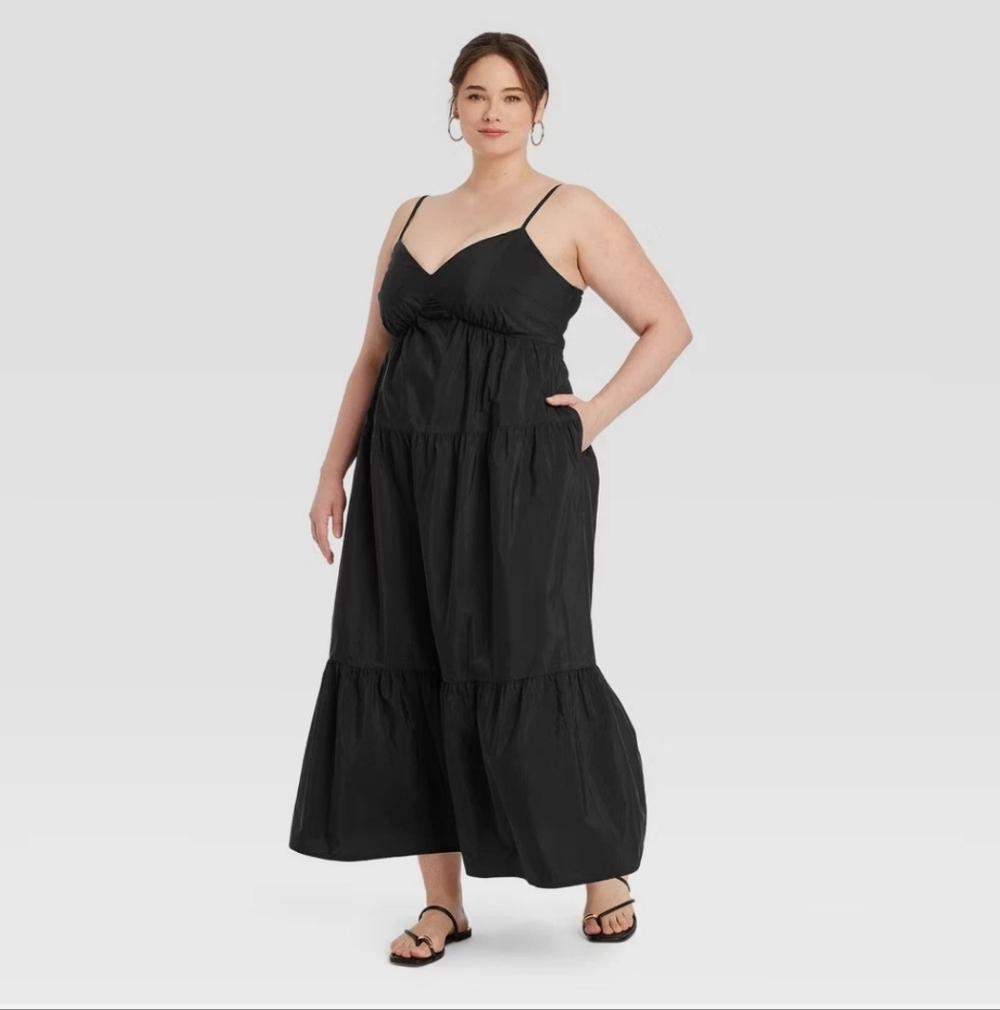 New A New Day Maxi Sun Dress In Black Size Woman's 3X - Picture 2 of 6
